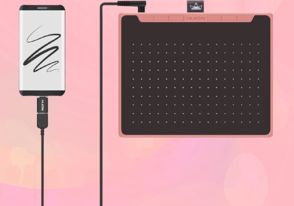 Tablet graficzny HUION Inspiroy RTS-300 grafika sztuka konfiguracja projekty systemy wyposażenie