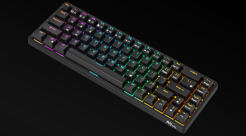 Klawiatura ROYAL KLUDGE RK98 Red Switch dedykowane oprogramowanie 21 trybów podświetlenia 16,8 mlm kolorów RGB programowalne klawisze zdejmowana ramka