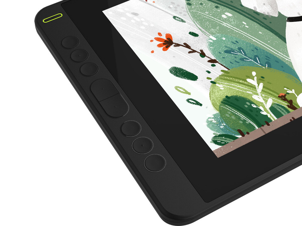 Tablet graficzny HUION Kamvas 12 Pomarańczowy klawisze przyciski funkcje obsługa