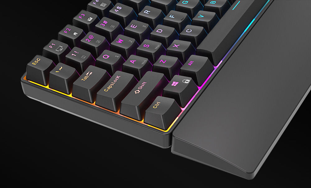 Klawiatura ROYAL KLUDGE RK96 Black Brown Switch podświetlenie RGB 16,8 mln kolorów 21 trybów podświetlenia