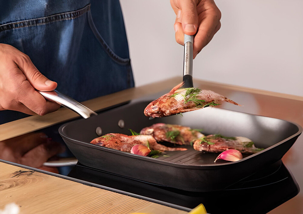 Patelnia grillowa  CECOTEC Fantasy Silver 28 cm  jakosc litraz design