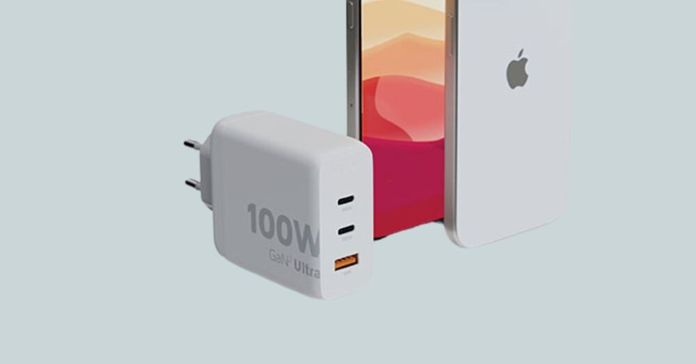 Ladowarka sieciowa XTORM GaN2 Ultra 100W dwa urządzenia jednocześnie, o 70% mniejsza