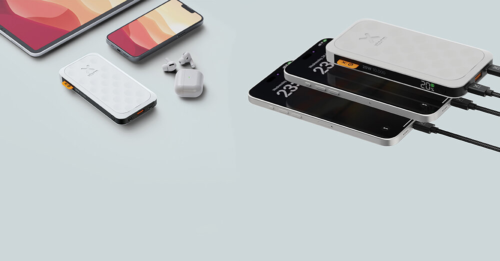XTORM Powerbank Fuel 5 20w Bialy 2x usb-c, usb-a, telefon, tablet, czytnik