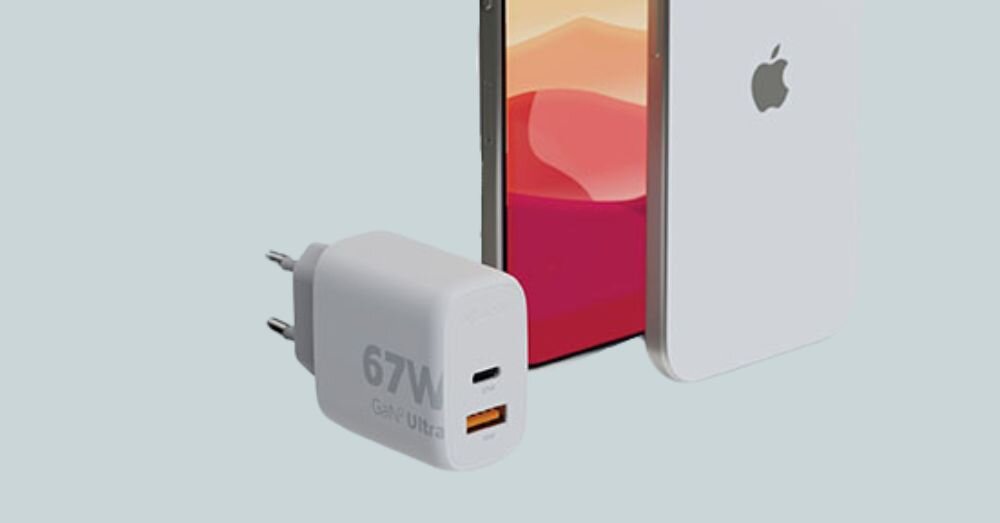 Ladowarka sieciowa XTORM GaN2 Ultra 67W dwa urządzenia jednocześnie, o 70% mniejsza