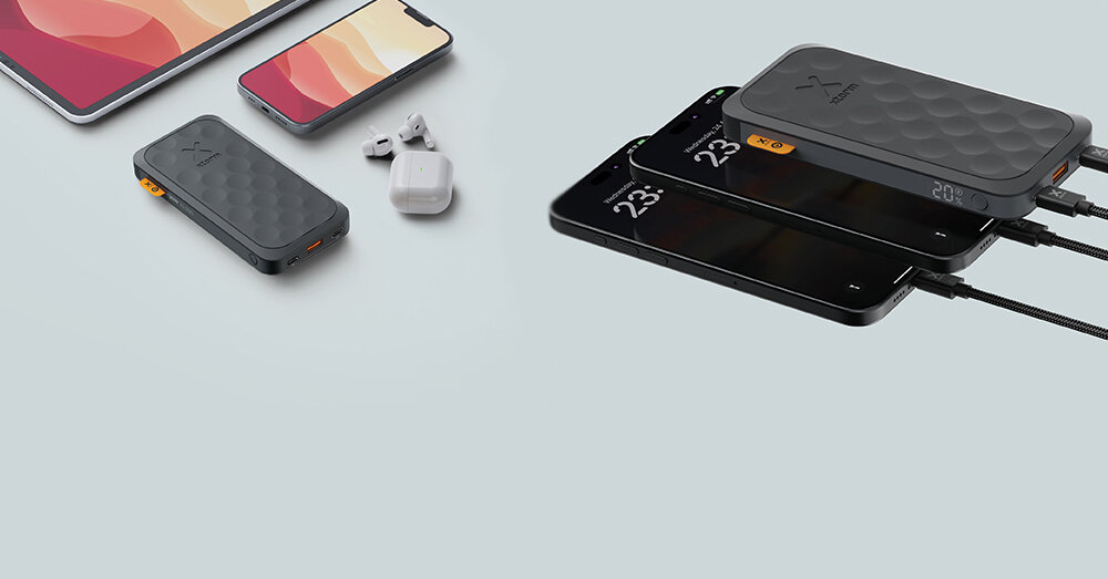 XTORM Powerbank Fuel 5 20w Czarny 2x usb-c, usb-a, telefon, tablet, czytnik