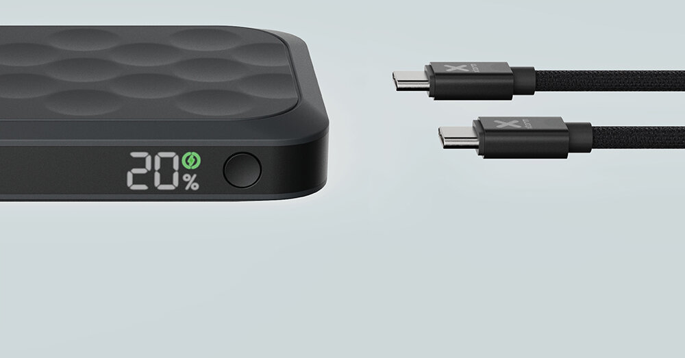 XTORM Powerbank Fuel 5 20w Czarny usb-c pd 20w, iphone, android, 3,5h ładowania, szybki i wydajny