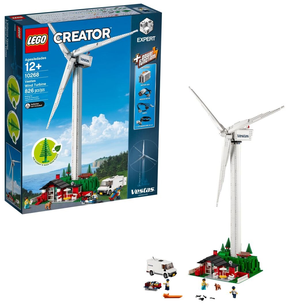 LEGO 10268 Creator Turbina wiatrowa Vestas klocki elementy zabawa łączenie figurki akcesoria figurka zestaw