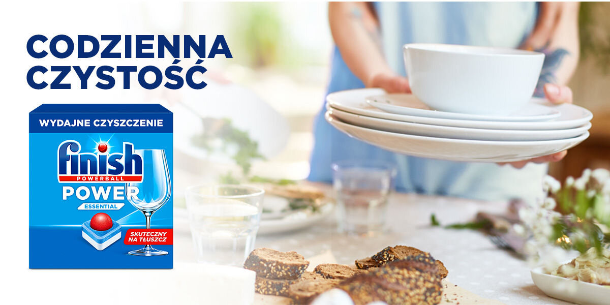 Tabletki do zmywarek FINISH Powerball Power Essential Fresh - 70 szt. trudne zabrudzenia