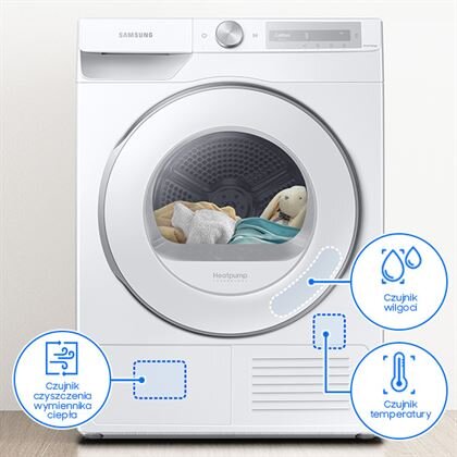 Media Expert - Samsung DV90T6240HHS6: zalety: OptimalDry Media Expert - Samsung DV90T6240HHS6: zalety suszarki: OptimalDry