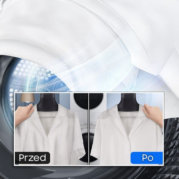 Media Expert - Samsung DV90BB9445GHS6 - zdjęcie - ubrania nie wymagają prasowania Media Expert - Samsung DV90BB9445GHS6 - zdjęcie - ubrania nie będą wymagały prasowania