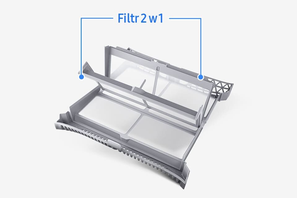 Media Expert - Samsung DV90BB9445GHS6 - zdjęcie - filtr 2w1 Media Expert - Samsung DV90BB9445GHS6 - zdjęcie - filtr 2w1 ułatwia utrzymanie w czystości