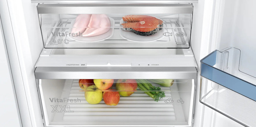 Lodówka BOSCH KGN492XCF VitaFresh szuflady komory świeżość owoce warzywa ryby mięso