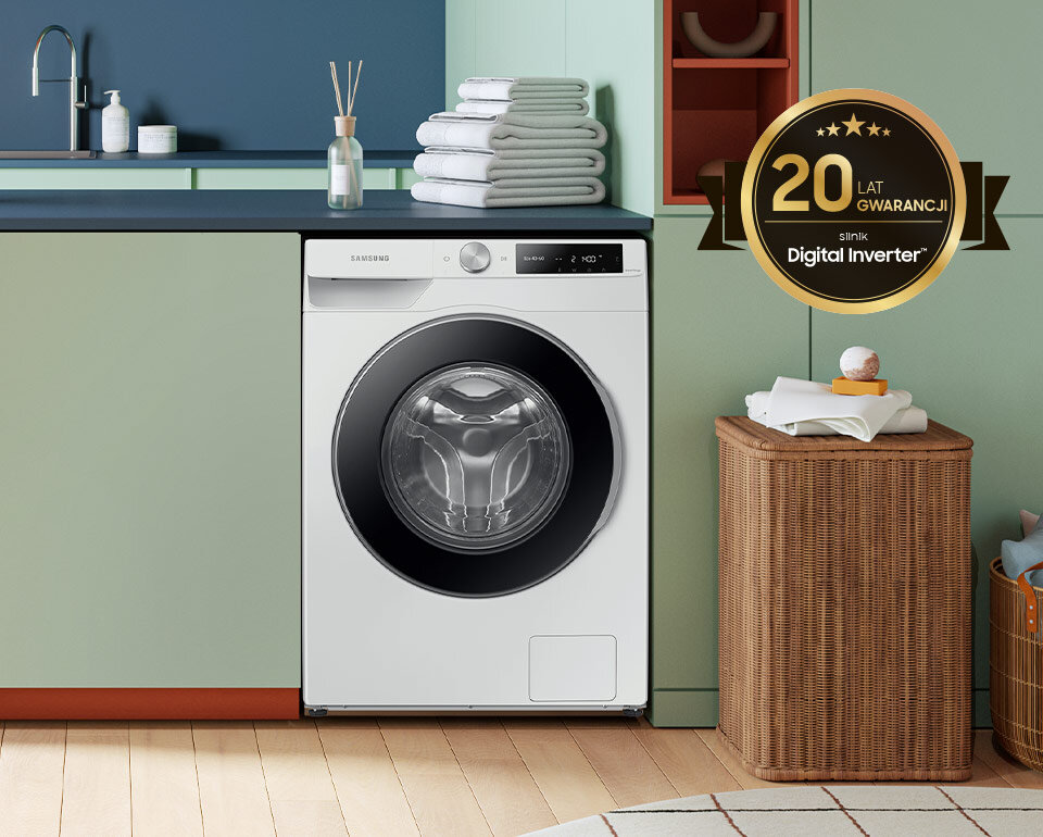 На двигатель Digital Inverter, используемый в стиральной машине Samsung WW90T634DLECS6, предоставляется 20-летняя гарантия.
