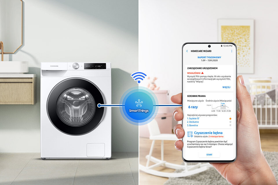 Управление стиральной машиной в мобильном приложении SmartThings дает вам полный контроль.