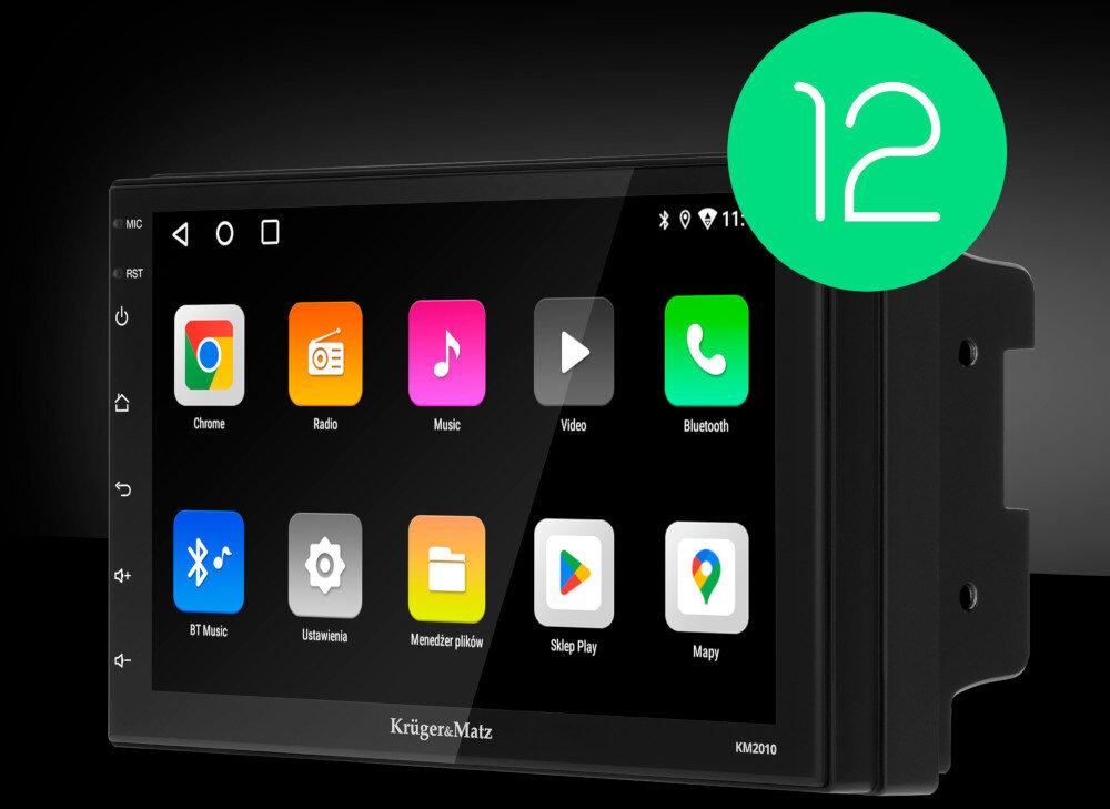 Radio samochodowe KRUGER&MATZ KM 2010 Android 13 YouTube, przeglądarki Chrome i sklepu Play