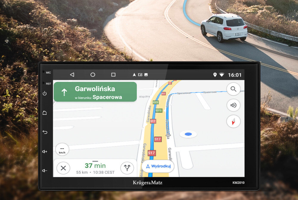 Radio samochodowe KRUGER&MATZ KM 2010 moduł Wi-Fi wbudowanemu modułowi GPS Google Maps