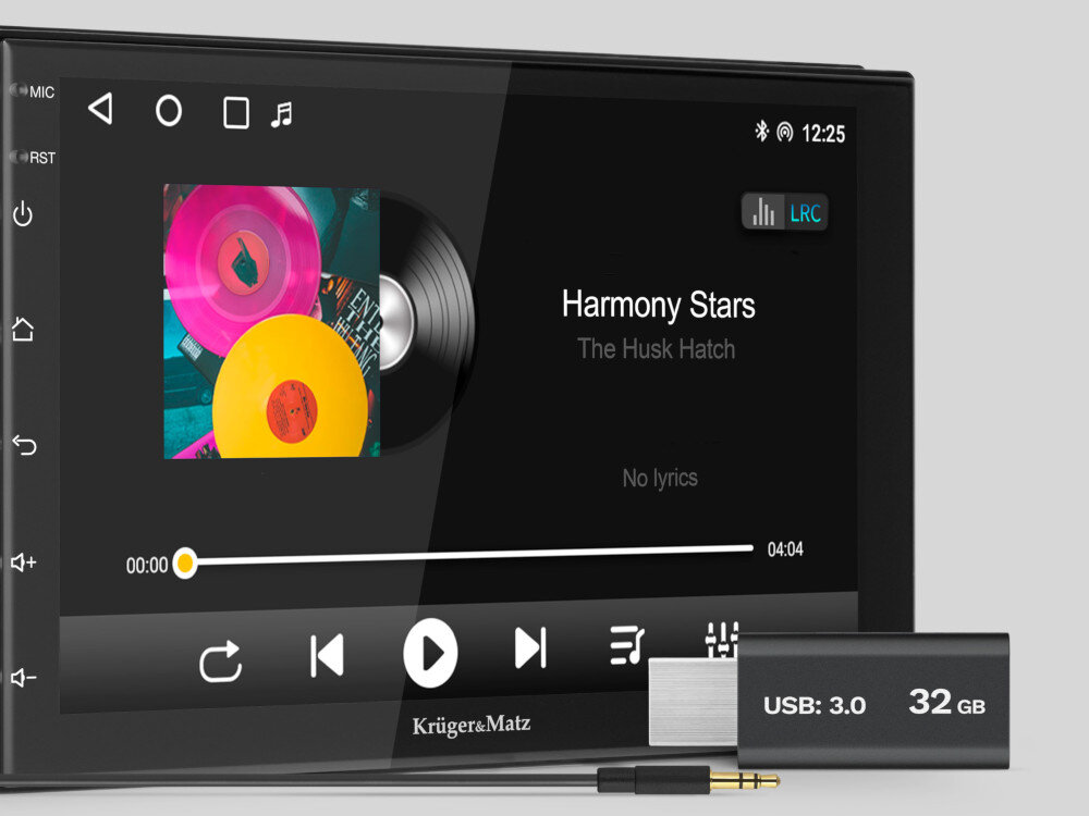 Radio samochodowe KRUGER&MATZ KM 2010 odbioru 18 stacji FM i 12 AM port USB pendrive'a wyjście AUX slot na kartę microSD