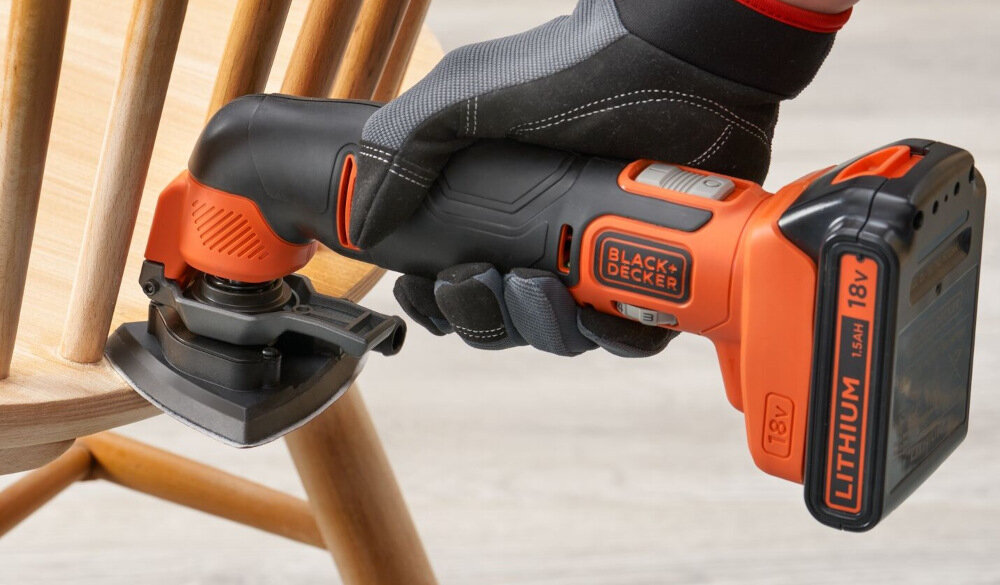 Narzędzie wielofunkcyjne BLACK&DECKER BDCOS18D1K wszechstronne mobilne nieduzy design wydajna bateria roznorodne akcesoria