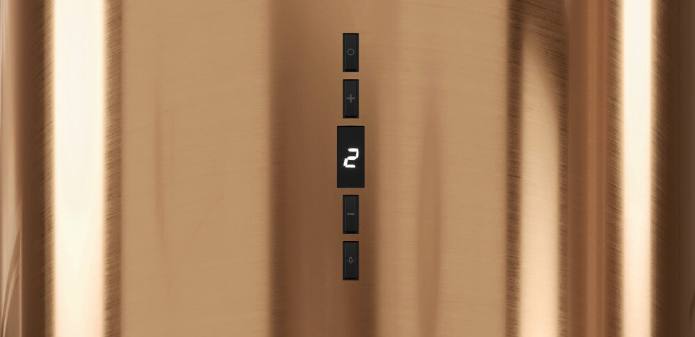 OKAP GLOBALO Calmio Isola 39.1 CARMEL GOLD regulacja moc 4 stopnie prędkość boost poziom pracy soft-touch