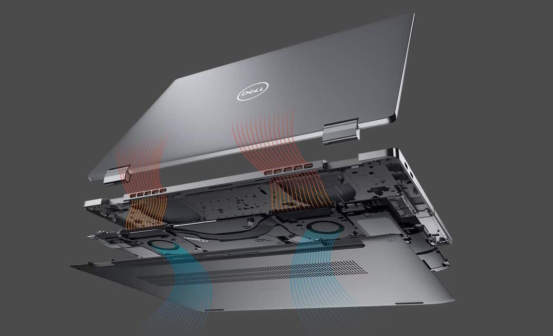 Laptop DELL Latitude 9440 - Zaawansowany system chłodzenia 