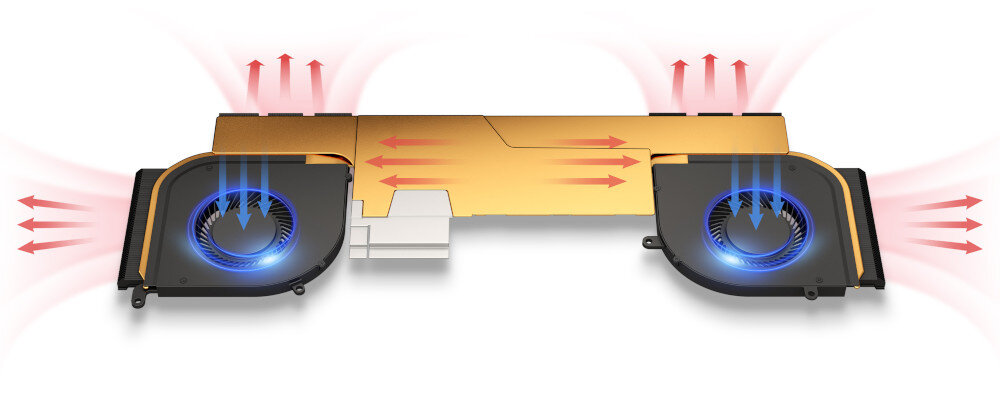 Laptop MSI Creator Z16 HX Studio A13VGTA-035PL 16 IPS 165Hz i9-13980HX 64GB RAM 2TB SSD GeForce RTX4070 Windows 11 Professional chłodzenie temperatura