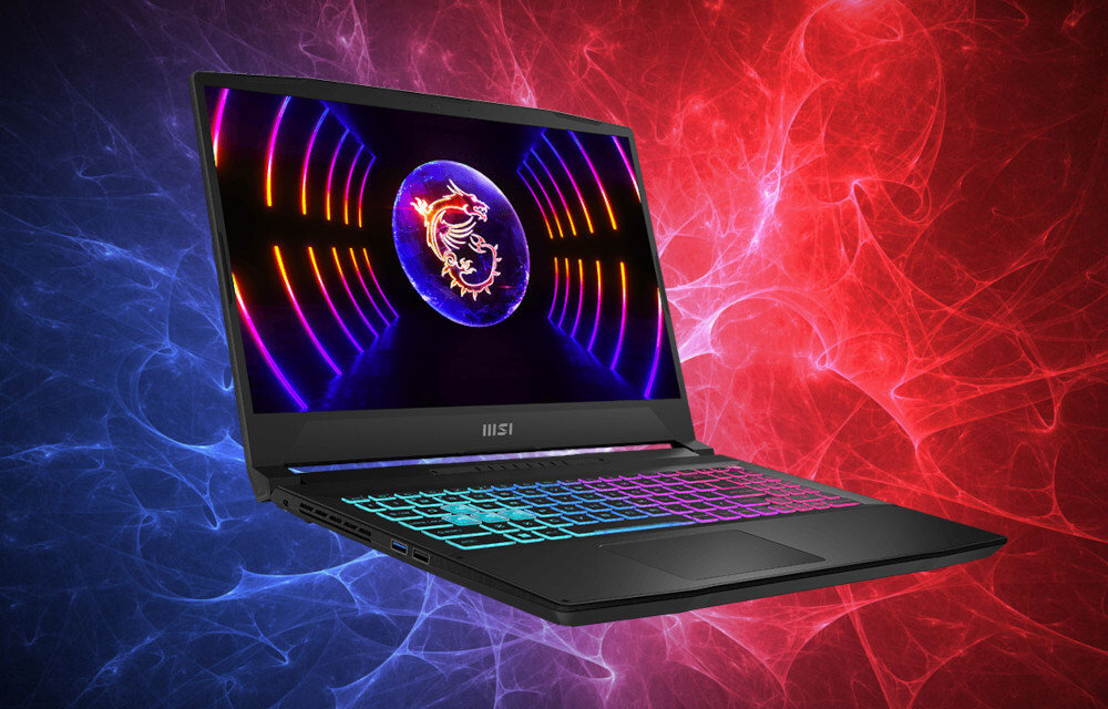 Laptop MSI Katana 15 B13VFK-1437XPL 15.6 IPS 144Hz i7-13620H 16GB RAM 1TB SSD GeForce RTX4060 głośniki dźwięk audio kamera mikrofon