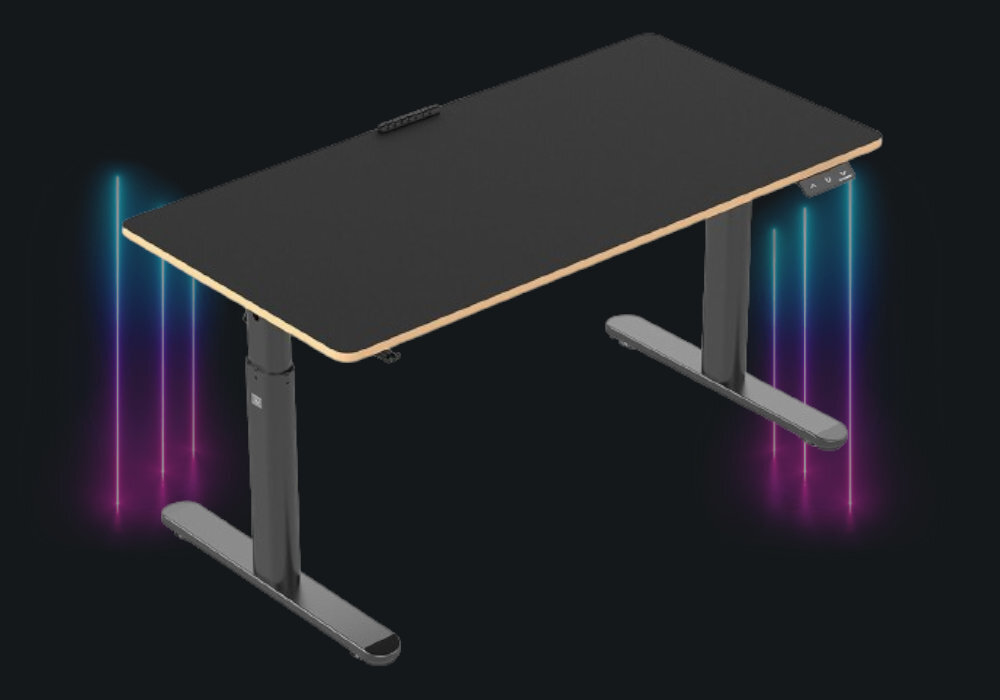 Biurko ULTRADESK Pulsar Kids Biały dostęp przestrzeń urządzenia
