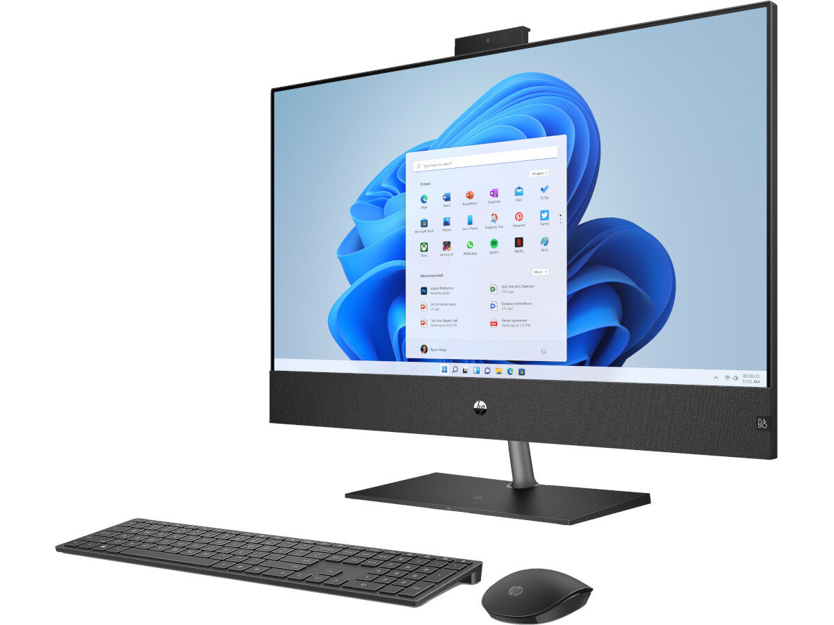 Komputer HP Pavilion 32-b0262nw 31.5 IPS i5-12400T 16GB RAM 1TB SSD Windows 11 Home porty złącza podłączenie łączność Wi-Fi Bluetooth czytnik kart SD