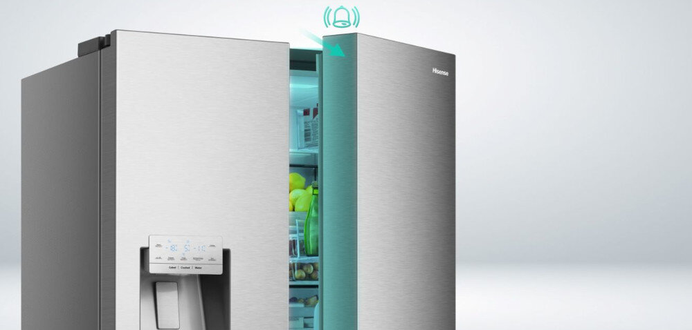 LODÓWKA HISENSE RF749N4SGIE alarm drzwi otwarte dźwięk