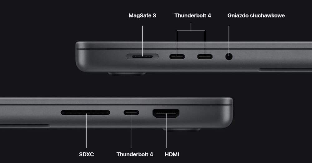 Laptop APPLE MacBook Pro  ekran wydajność grafika karta procesor taktowanie pojemność bateria ładowanie pamięć ram rom wyświetlacz rozdzielczość kamerka system klawiatura porty 