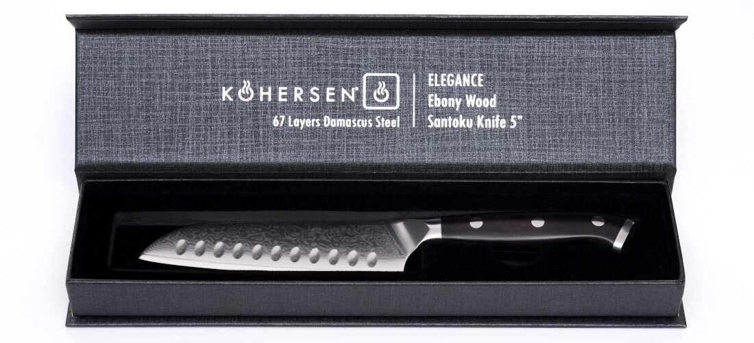 Nóż KOHERSEN Elegance Ebony Wood 12.7 cm futerał przechowywanie elegancja tworzywo wysoka jakość ochrona