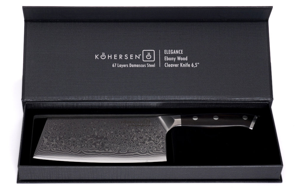 Tasak KOHERSEN Elegance Ebony Wood 16.5 cm futerał przechowywanie elegancja tworzywo wysoka jakość ochrona