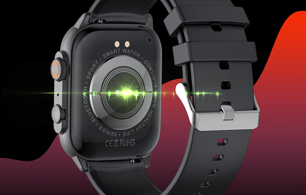 SMARTWATCH COLMI C81 ekran bateria czujniki zdrowie sport pasek ładowanie pojemność rozdzielczość łączność sterowanie krew puls rozmowy smartfon aplikacja