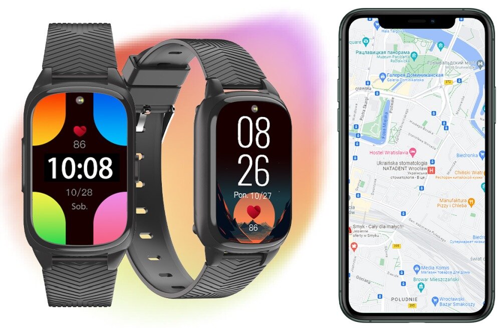 Smartwatch FOREVER Siva ST-100 ekran bateria czujniki zdrowie sport pasek ładowanie pojemność rozdzielczość łączność sterowanie krew puls rozmowy smartfon aplikacja
