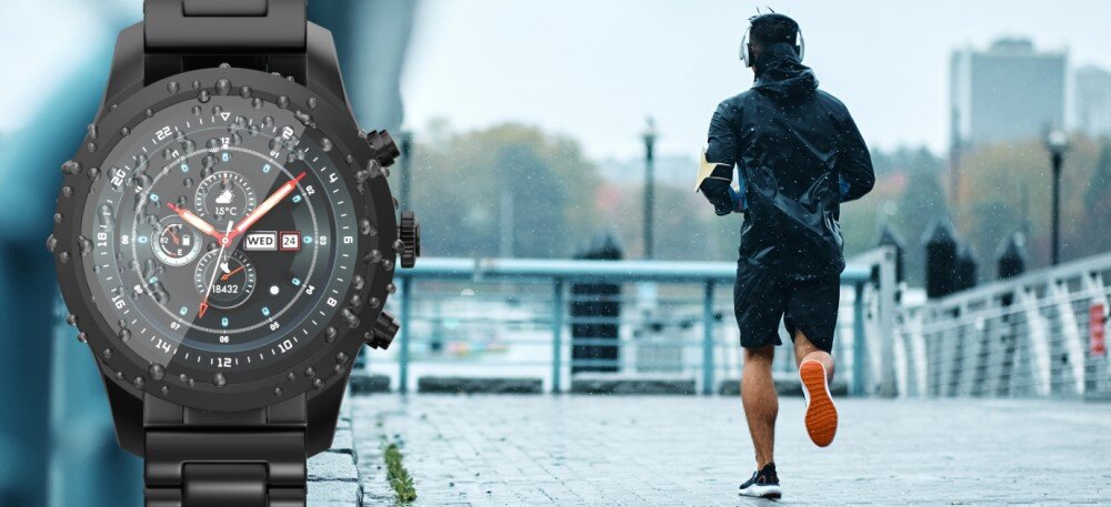 Smartwatch FOREVER Verfi SW-800 ekran bateria czujniki zdrowie sport pasek ładowanie pojemność rozdzielczość łączność sterowanie krew puls rozmowy smartfon aplikacja