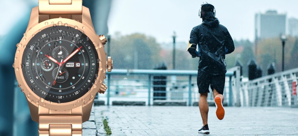 Smartwatch FOREVER Verfi SW-800 ekran bateria czujniki zdrowie sport pasek ładowanie pojemność rozdzielczość łączność sterowanie krew puls rozmowy smartfon aplikacja