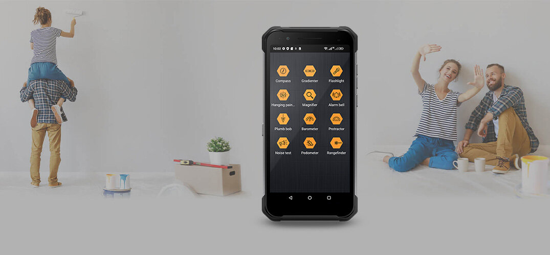 Smartfon MYPHONE Hammer Construction ekran bateria aparat procesor ram pamięć pojemność rozdzielczość zdjęcia filmy opis dane cechy blokady system łączność wifi bluetooth obudowa szkło odporność porty muzyka transfer sieć przekątna matryca waga czujniki