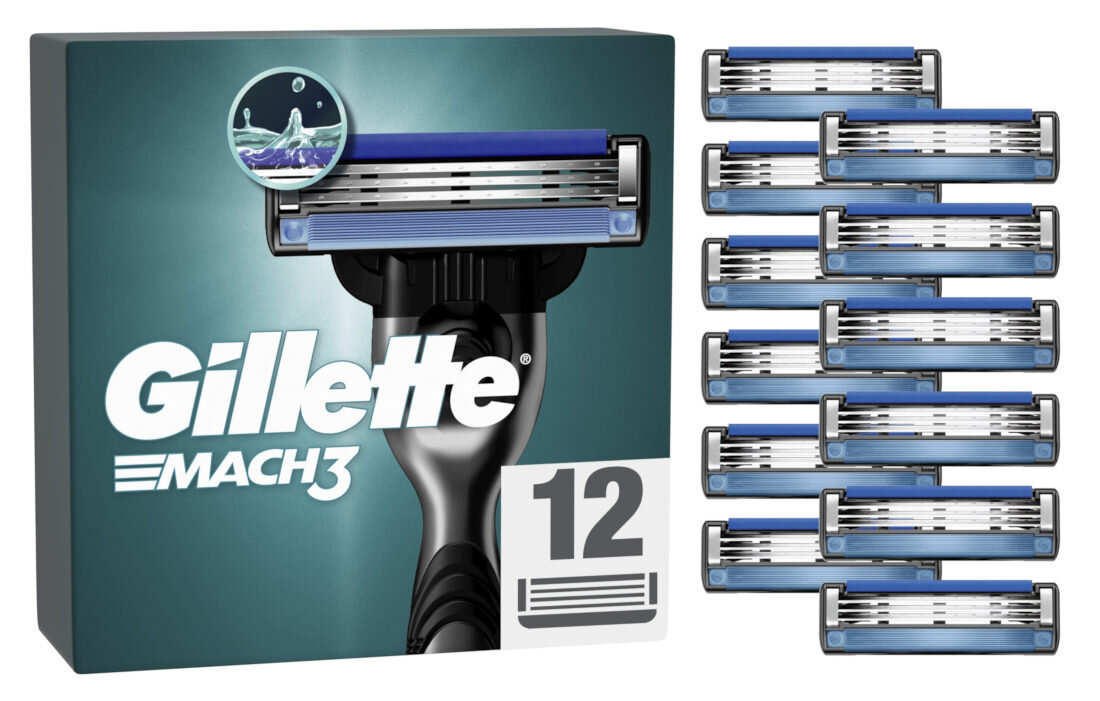 Ostrza do golarki GILLETTE Mach3 (12 sztuk) zestaw akcesoria komplet wyposazenie