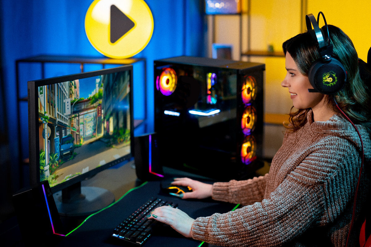 Komputer MAD DOG MD13500-I08R16H11 i5-13500 16GB RAM 1TB SSD GeForce RTX3060Ti Windows 11 Home obudowa wygląd wentylatory podświetlenie panel boczny szklany filtry