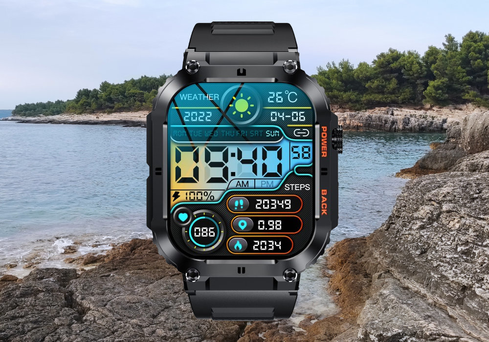 Smartwatch DENVER SWC-191B wytrzymałość styl elegancja przydatność samopoczucie wyposażenie
