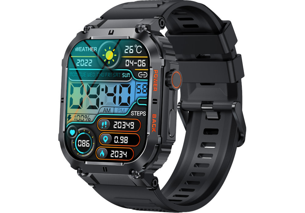 Smartwatch DENVER SWC-191B wytrzymałość styl elegancja przydatność samopoczucie wyposażenie