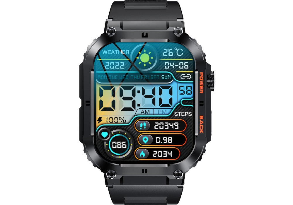 Smartwatch DENVER SWC-191B wytrzymałość styl elegancja przydatność samopoczucie wyposażenie