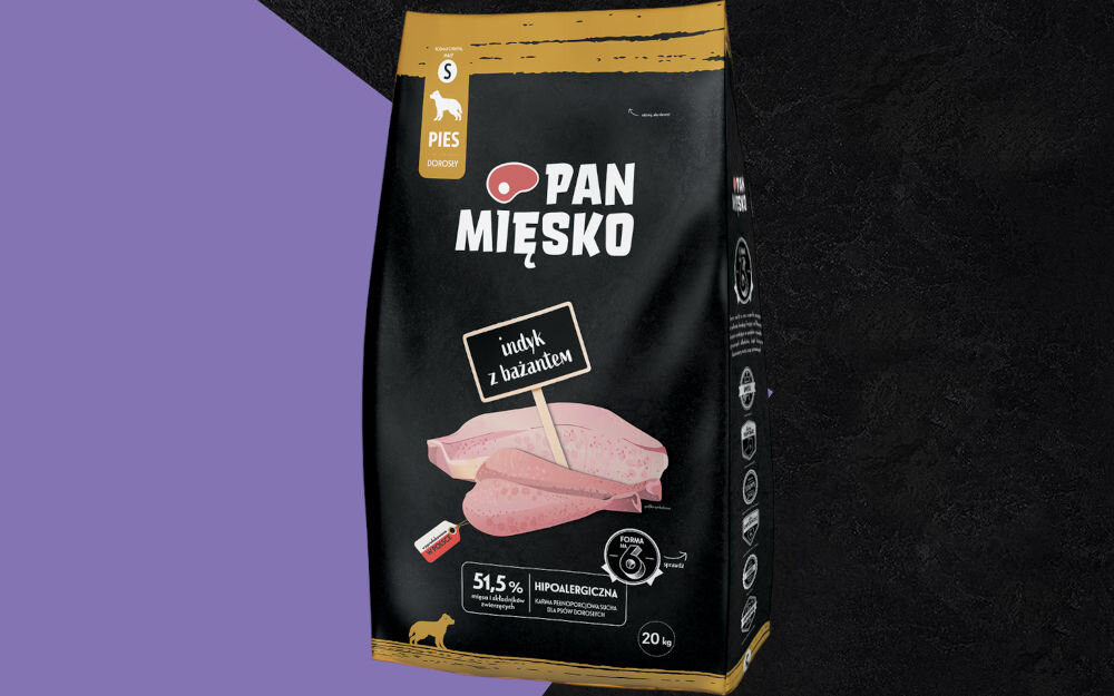 Karma dla psa PAN MIĘSKO Indyk z bażantem S 3 kg dawkowanie analiza sklad