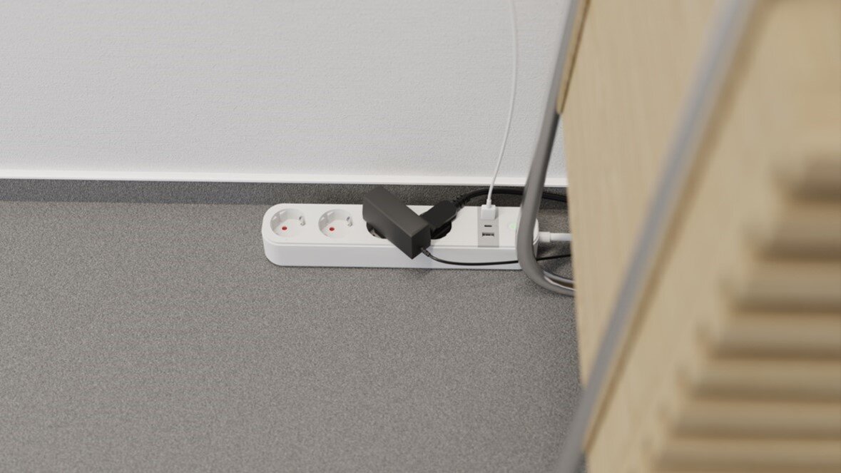 Listwa TESLA PS300 TSL-SPL-SPS300 Wi-Fi inteligentny przedłużacz zasila do 7 urządzeń jednocześnie cztery klasyczne gniazda zasilające dwa porty USB-A port USB-C
