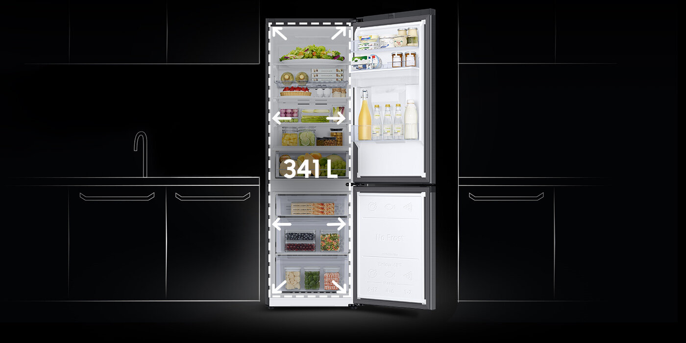 341l pojemność lodówki RB34C652EBN 341l pojemność lodówki Samsung RB34C652EBN