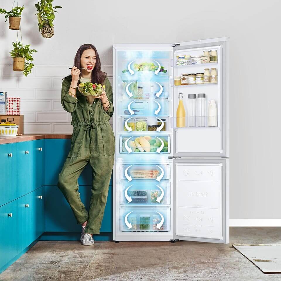 Równomierne chłodzenie w całym wnętrzu lodówki