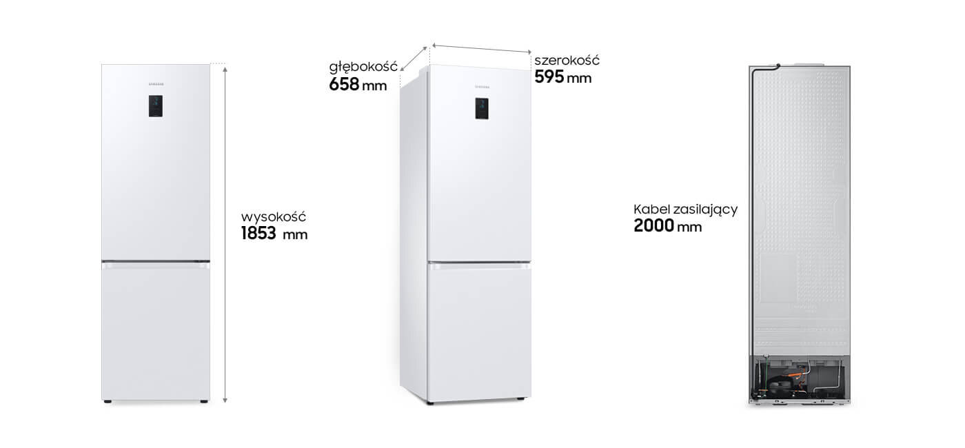 Zobacz, jakie wymiary ma lodówka RB34C671EWW