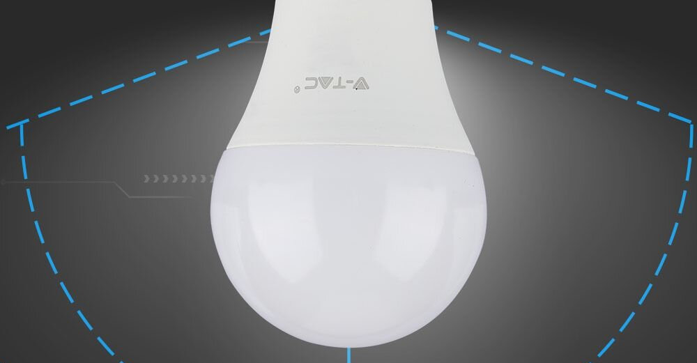 Żarówka LED V-TAC VT-2099 8.5W E27 barwa swiatla 3000 K ciepla biel kat swiecenia 200°