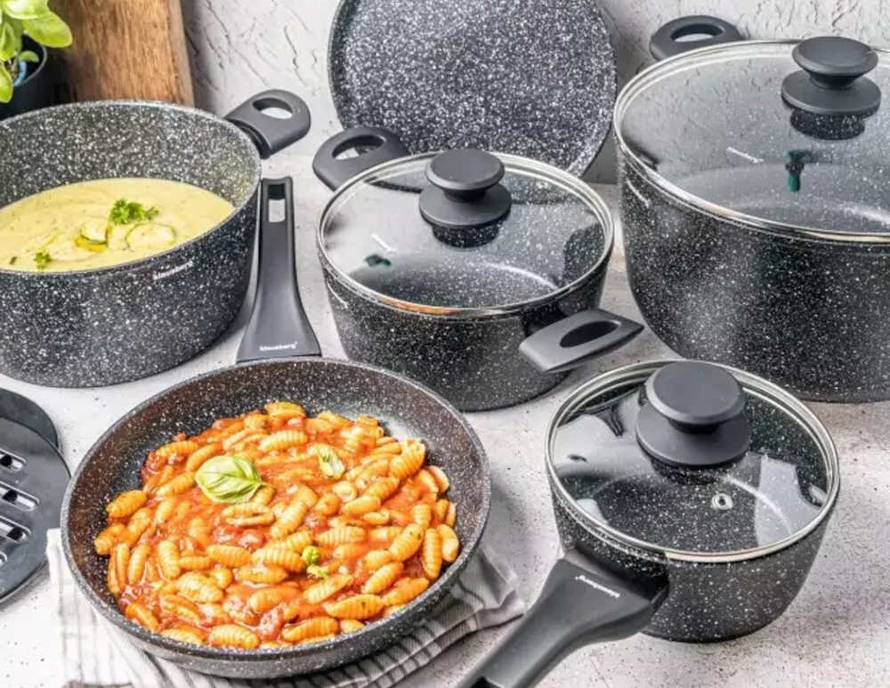 Zestaw garnków KLAUSBERG KB-7658 (12 elementów) Komfort bezpieczeństwo uchwyty wygoda latwe czyszczenie