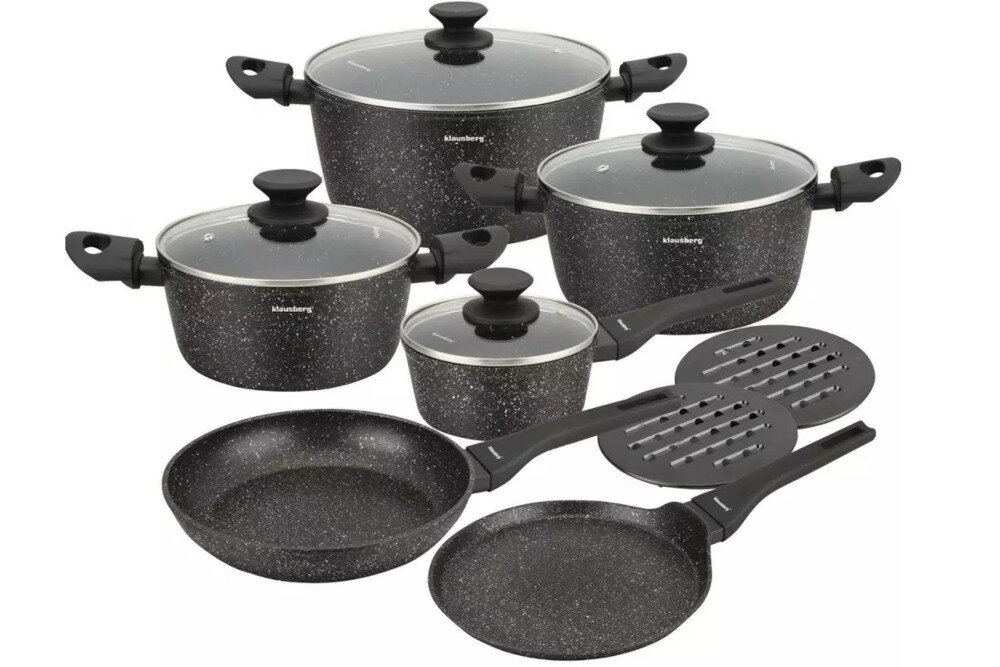 Zestaw garnków KLAUSBERG KB-7658 (12 elementów) zestaw akcesoria komplet wyposazenie